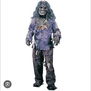 Boy Complete Zombie Costume with Mask Wig And Accessories XL 14-16 NWT